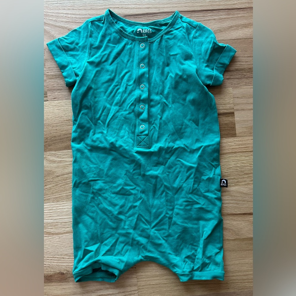Rags- Teal Kids Shorts Romper